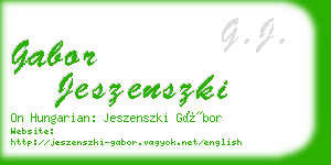 gabor jeszenszki business card
